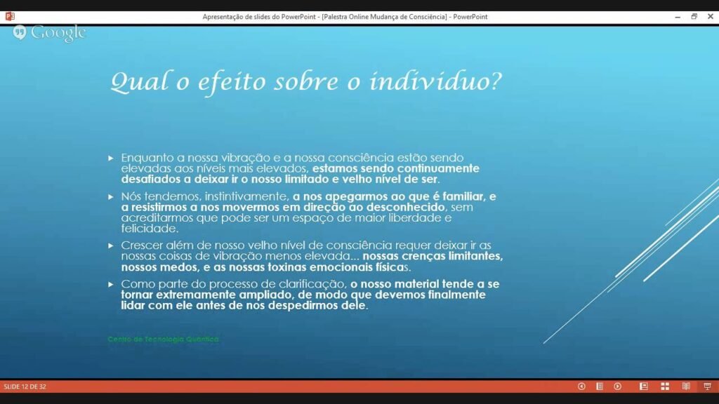 Palestra Online - A mudança de Consciência está chegando. Você está pronto?